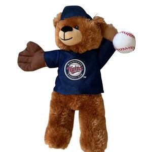 Minnesota Twins MLB Plush Teddy Bear Navy Blue Jersey Baseball Fan Collectible